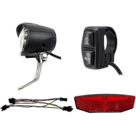 Ensemble d'éclairage pour vélo électrique comprenant un phare avant et un feu arrière pour vélo électrique ( ) (1/5)