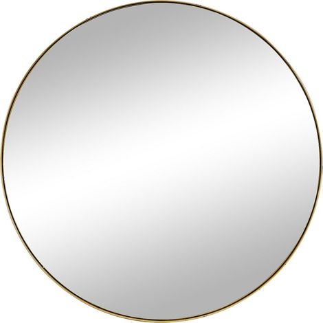 Specchio a muro rotondo D.80 cm in Metallo Dorato - JAFFREL