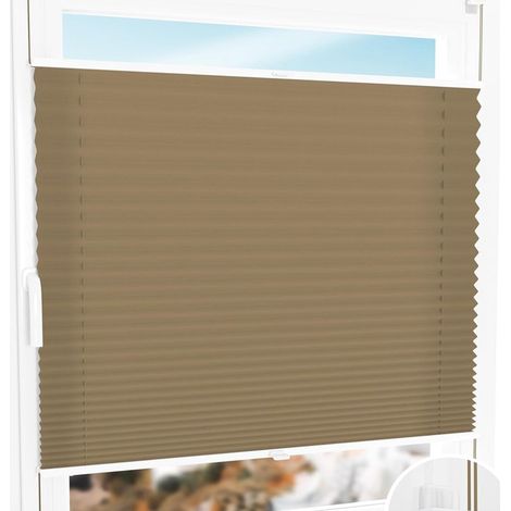 Store vénitien sans cordon, laissez-faire passer la lumière, 85 cm x 160 cm, kastanienbraun. (1/5)