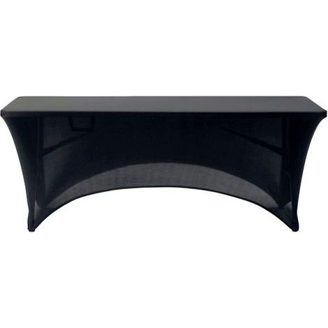 Schwarze Gartentischabdeckung, elastische Tischschutzhülle 180 x 75 x 75 cm, robuste Schutzhülle für Gartenmöbel mit verstärktem Verschluss, Schutzhülle für Gartenmöbel