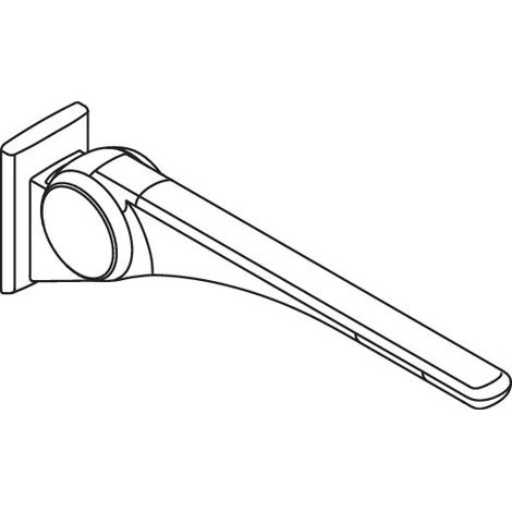 HEWI 802.50.40260 DR Poignée d'appui rabattable Basic, 700 mm (1/2)
