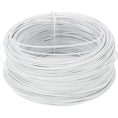 Fil de fer électro-galvanisé 0,55 85 m rond, revêtu de PVC, fil métallique robuste, flexible et pliable pour câble (1/4)