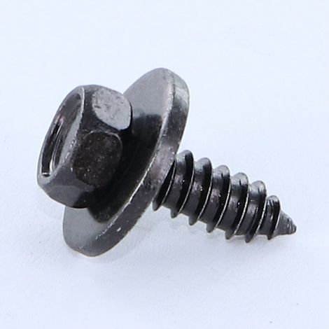 Vis tôle Tête hexagonale TH 6.3X19 + Rondelle Acier zingué noir 600 Heures brouillard salin sans rouille rouge-1 pièce