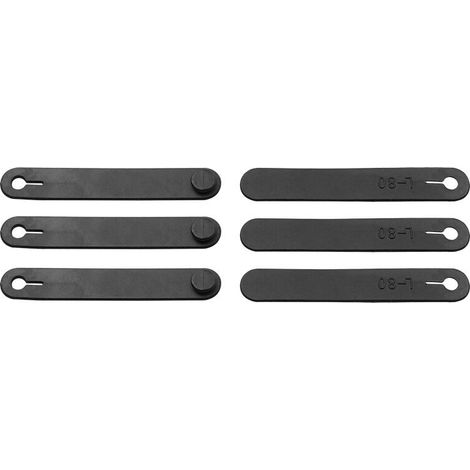 Lot de 10 attaches de câble élastiques noires en caoutchouc pour moto, voiture et cyclomoteur. Attaches de câble en caoutchouc, pinces de fixation, supports et organisateurs de câbles. (1/5)