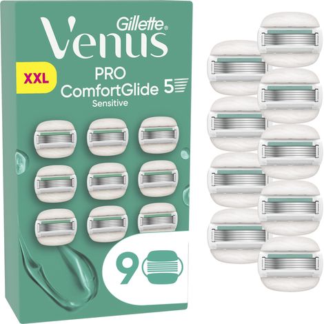 Venus - Gillette Venus Pro ComfortGlide Sensitive Razor Blades - Green/White - 9 pcs