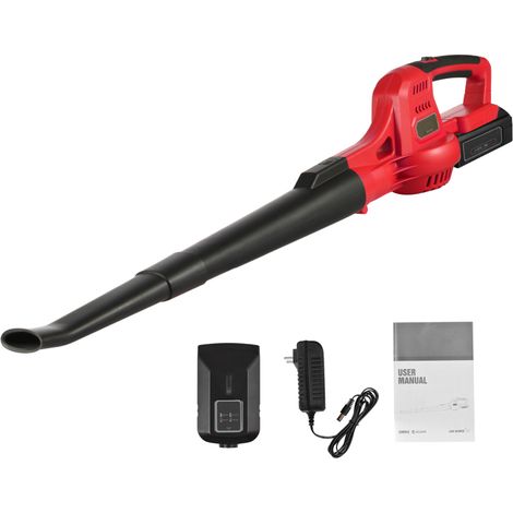 Souffleur de feuilles électrique sans fil 20 V, 2 vitesses (60/130 mph), portable, avec tubes d'extension, batterie 4,0 Ah et chargeur rapide. Idéal pour gouttières, jardins, pelouses, allées et chant (1/5)