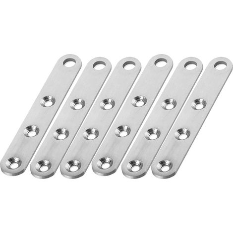 Lot de 6 Charnières Invisibles Pivotantes en Acier Inoxydable Argenté, Structure Up-down Flexible et Facile à Installer pour Porte de Placard et Meubles (1/5)