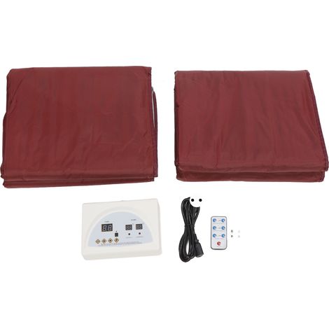 Couverture de Sauna Infrarouge Lointain Bordeaux 180x80cm, Minceur par Vapeur, Télécommande, Prise UE 220V (1/5)