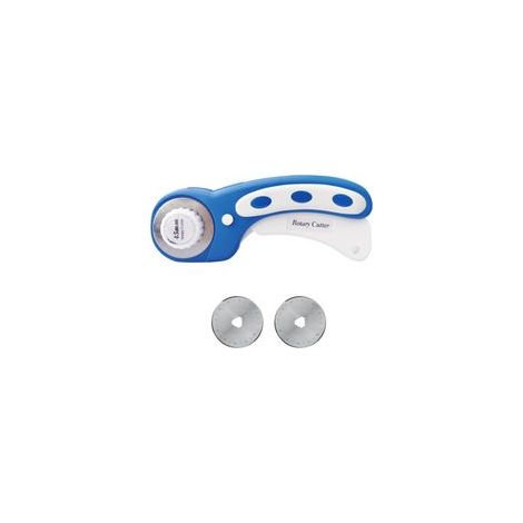 Kit de coupe rotative 45 mm bleu, cutter patchwork, couteau rond pour tissu, cuir, couture –