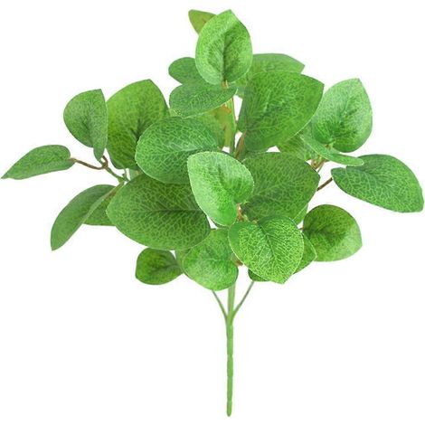 Bouquet fleuri de branches d'eucalyptus artificiel, arrangement floral, décoration pour mobilier de fêtevert foncé (1/5)