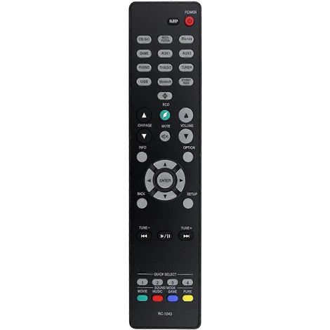 Replace RC-1243 Remote Control for Denon RC-1243 Audio/Video Receiver Black (1/4)