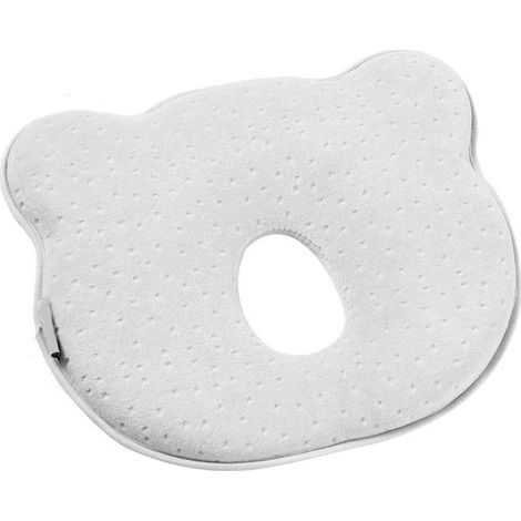 Oreiller bébé anti-plagiocéphalie en mousse à mémoire de forme, gris (1/5)