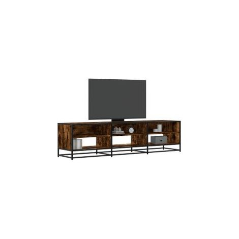 Meuble TV chêne fumé 180x40x46 bois d'ingénierie (1/5)