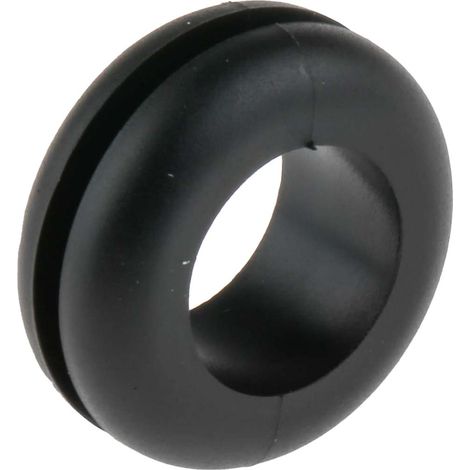 Passe-câble RS PRO en PVC, Ø câble max. 9.5mm, panneau 1.6mm max, Ø découpe 12.5mm ( Prix pour Sachet de 100 )