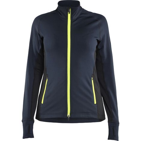 Veste de travail micropolaire femme feMyanMare STRIKER 4745 Bleu marine/Jaune fluo XXXL