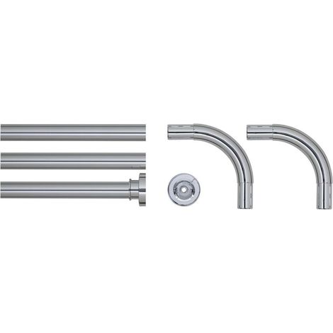 Sealskin Seallux Binario Modulare per Tenda da Doccia, Acciaio Inox, Cromato, 90 x 2,8 x 2,8 cm (1/5)