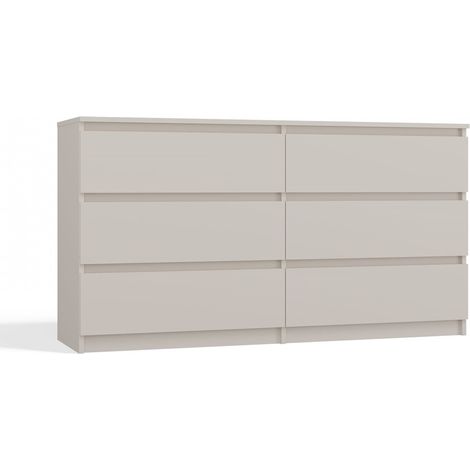 Cómoda moderna color beige cachemir: cómoda espaciosa para dormitorio, sala de estar o habitación infantil. (1/4)