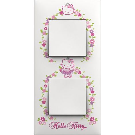 Plaque 2 postes collection Hello Kitty - Etoile Arnould Espace Evolution 64884