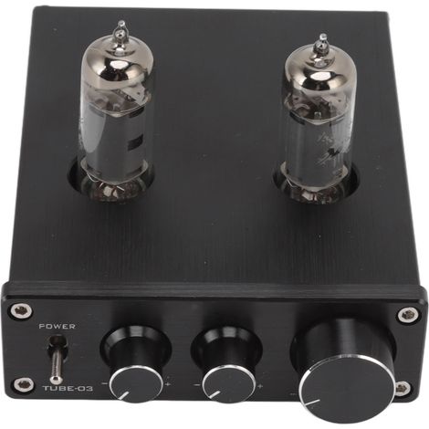 Amplificateur audio TUBE 03 noir avec conduit biliaire électronique 6K4, récepteur stéréo 12 V 1 A pour la maison, prise UE 100 V-240 V (1/5)