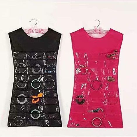 Vestito Portagioielli Organizer Abito Doubleface Collane Anelli e Orecchini Multitasche Organizzatore