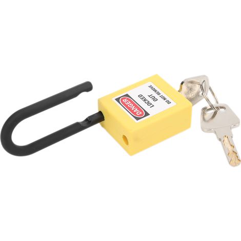 Dispositif anti-poussière de sécurité d'isolation d'ingénierie industrielle en nylon de serrure de verrouillage de 38mm pour le chantier de construction jaune (1/5)