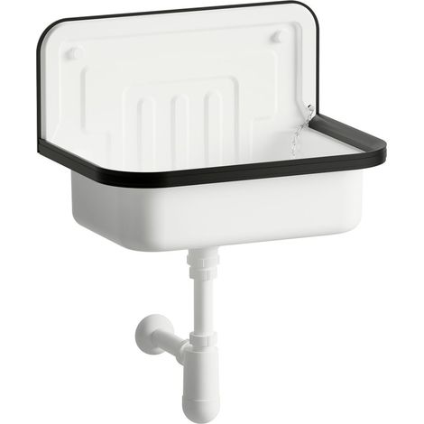 Laufen Ausgussbecken Classic Contra505, 505x360x330mm, Stahl, Weiß