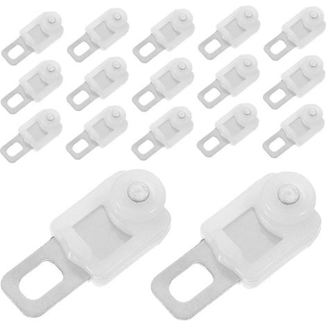 Lot de 50 coulisseaux pour rail à rideaux crochets et anneaux accessoires de fixation pour tentures (1/4)