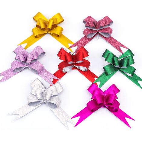 50 nœuds tire-bouchon couleurs vives mélangées, moulage à tirer symétrique, artisanat exquis pour mariage fête (1/5)
