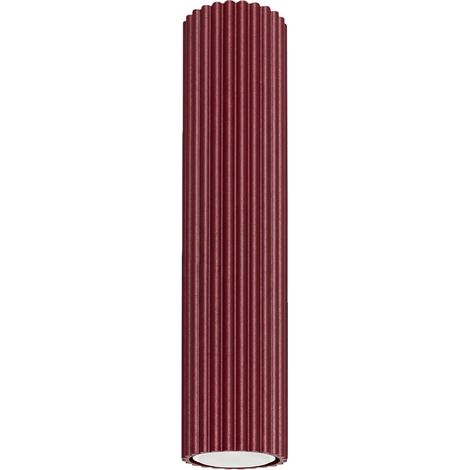 Plafoniere Karbon borgogna 6.5x40x6.5cm Alluminio Sollux (1/5)