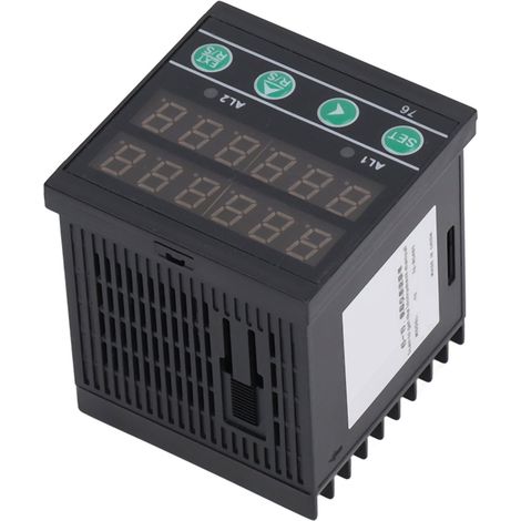 Compteur multifonction 6 chiffres BERM, affichage LED digital pour chaîne d'assemblage industrielle, minuteur métrique 100-240VAC, totalisateur de production, comptage précis en atelier. (1/5)