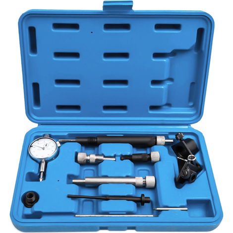 maXpeedingrods Outils pour Un réglage précis de la Pompe d'injection Diesel avec comparateur pour Audi BMW Fiat Renault VW, 10 Pièces Universel Jeu d'outils de réglage comparateur mecanique (1/5)