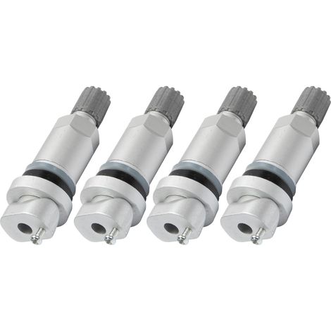 Kit di riparazione della valvola di pressione dei pneumatici TPMS per 207, 307, 407, C4, C5, Mondeo, 4 pezzi, argento