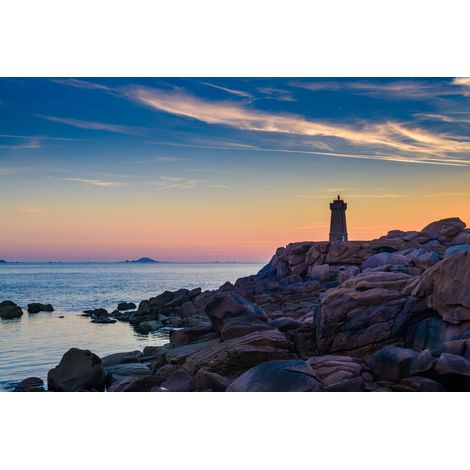 Tableau sur toile Côte Granit Rose 65x97 cm - Impression sur Toile Murale Décorative - Image imprimée en HD sur Toile - Toile sur Châssis en Bois FSC - Fabriqué en France (1/4)
