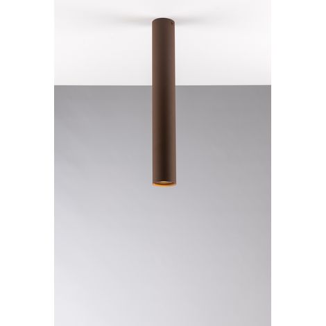 Plafoniera FLUKE cilindrica in metallo bronzo 40cm.