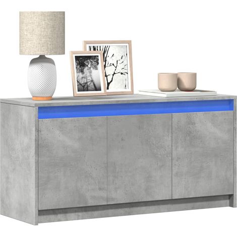Mobile Porta TV con LED Grigio Cemento 100x34x50 cm Truciolato vidaXL