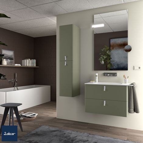 Schrank wandhängend UNIIQ 800 2 Schubladen mit Softeinzug BOSQUE 797 x 540 x 450 mm