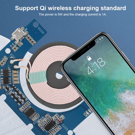 Module de charge sans fil Qi 5W pour téléphones compatibles, carte PCB 5V 1A recharge rapide (1/5)