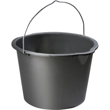 Baueimer mit Tülle, 20 Liter schwarz