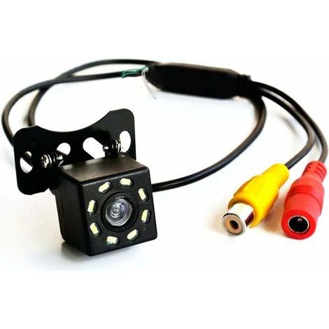Caméra de recul HD CCD 8 LED Vision nocturne 170° Mini caméra de recul 12 V CC (avant ou arrière) (1/5)
