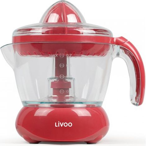 Presse-agrumes électrique Livoo DOD131RC Bol de récupération gradué de 700 ml - Jusqu'à 65 tours par minute