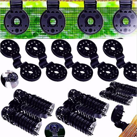 100 Pieces Clips de Fixation pour ,Clips pour Toile D'ombrage , Clips Fixation Brise Vue, Clip Spécial avec Œillet Clips en Plastique de Tissu d'Ombre pour Toile e Clôture (1/5)