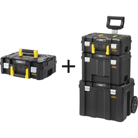 STANLEY FatMax PRO-STACK 4 Piece Mobile Tool Storage Tower INC x2 Shallow Boxes (1/5)