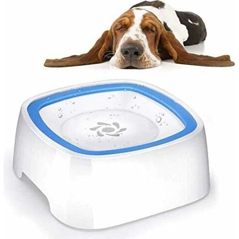 Ahlsen Bol d'eau pour Chien, Gamelle Anti Débordement pour Chiens, Bol d'eau pour Animaux de Compagnie Anti-déversement, Éviter la Bouche mouillée Bol d'eau Flottant Lent, Garder l'eau fraîche (1/5)