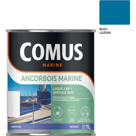 ANCORBOIS MARINE BLEU LUZIEN 1L- Laque microporeuse pour la protection et la décoration des bois et dérivé (1/3)