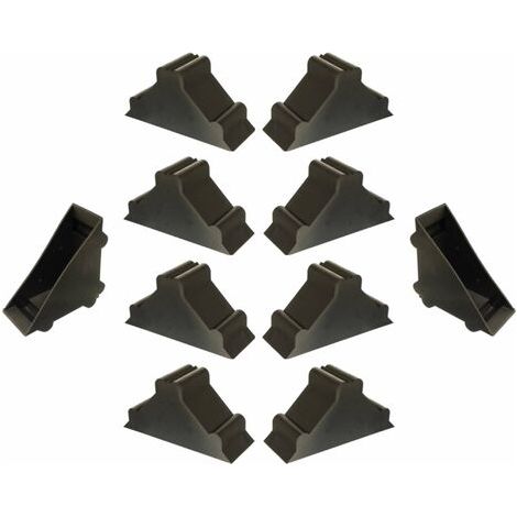 10x Patin de coin protection d'angle triangulaire en plastique noir utilisation universelle Capuchon Embout Verre Bois Meuble Table Miroir, pour épaisseur 15-16mm (1/3)