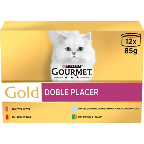 Purina Gourmet Gold Double Pleasure Assortiment - Aliment humide pour chat - 12 x 85 g