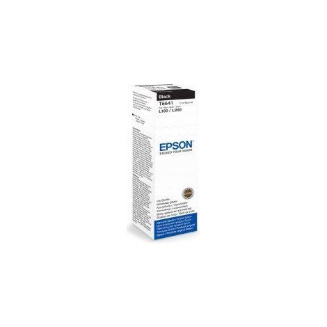 Botella de recarga de tinta negra para Epson T6641 (C13T66414A), modelo T66411. (1/5)