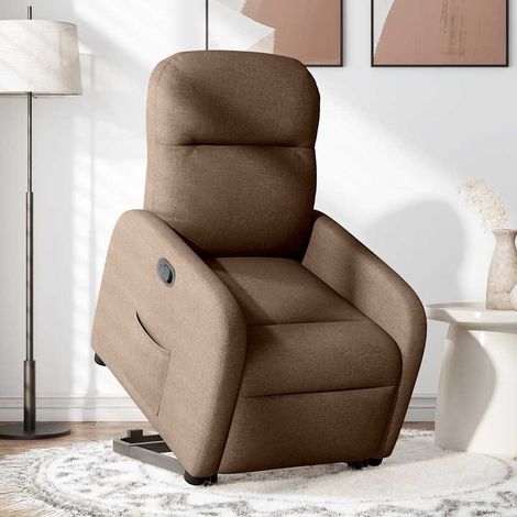 Maison Exclusive - Relaxsessel mit Aufstehhilfe Braun Stoff