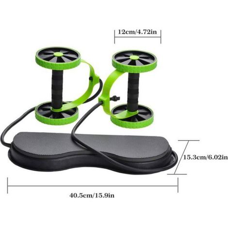 1 Roue abdominale double poignée support ergonomique machine entraînement abdomen sport maison (1/5)