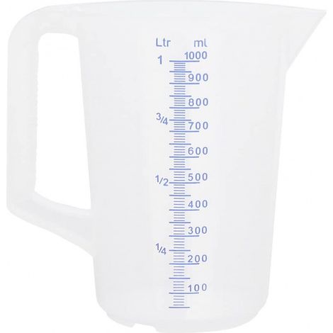 Paderno Messbecher halbtransparent 1 Liter ergonomisch